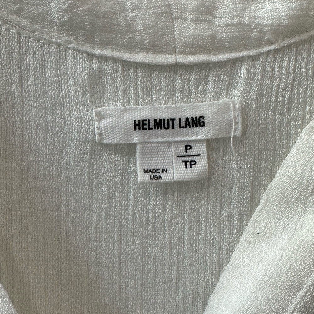 Helmut Lang Oversized Sheer White Capsule Wardrobe Blouse sz S - Picture 7 of 9